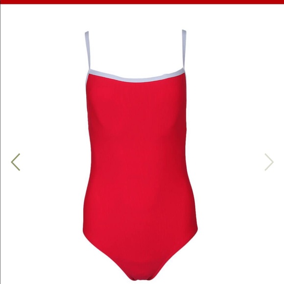 Penbrooke 1 piece swimsuit in tomato red - Picture 3 of 6